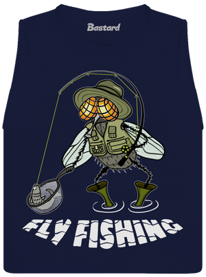 Fly fishing dámske tielko voľné Navy