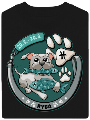 Psí horoskop: Ryba unisex mikina bez kapucne Black