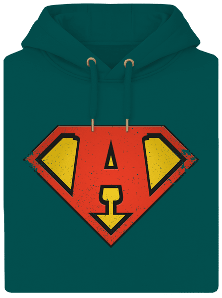 Som superhrdina unisex mikina premium Emerald Green