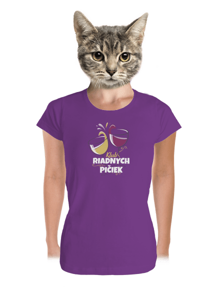 Klub riadnych pičiek dámske tričko prémium Purple