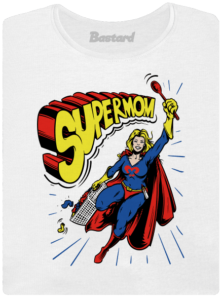Supermom dámske tričko s lemom White