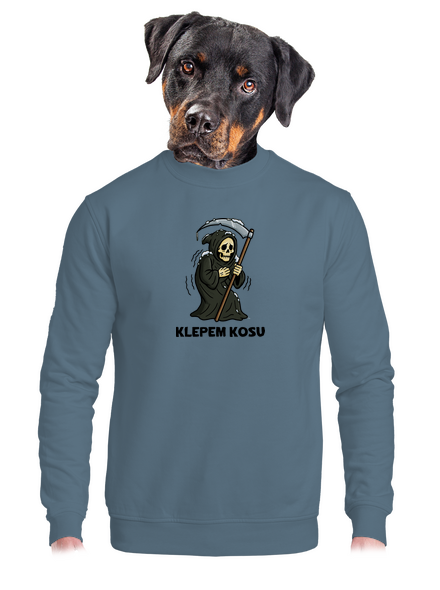 Klepem kosu unisex mikina bez kapucne Nordic Blue