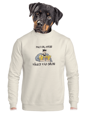 unisex mikina bez kapucne