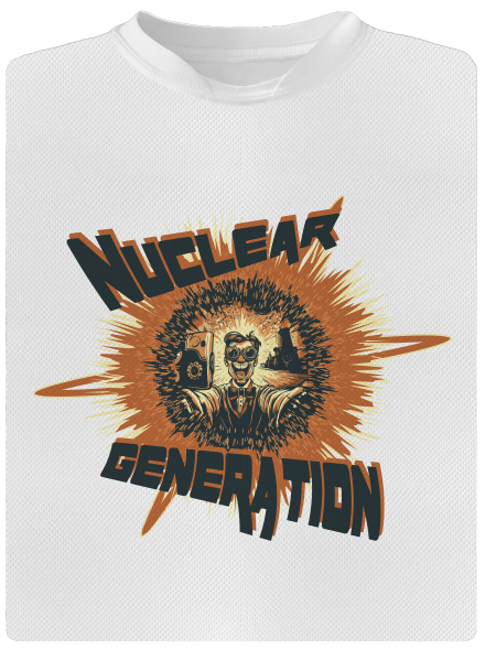Nuclear generation 2 pánske športové tričko White