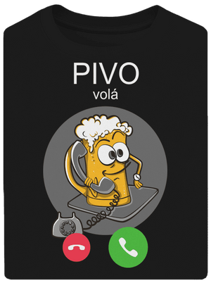 Pívo volá unisex tričko oversized Black