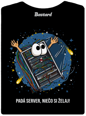 Padá server dámske tričko prémium Black