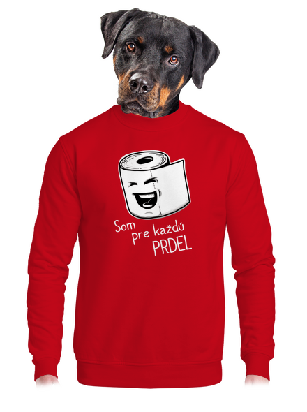 Prdel unisex mikina bez kapucne Red