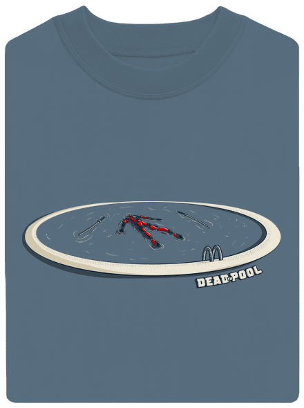 Dead in pool unisex mikina bez kapucne Nordic Blue