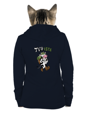 Tur na cestách dámska mikina na zips Navy Mal