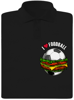 Foodball pánska polokošeľa Black