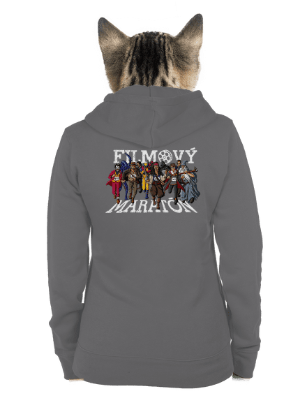 Filmový maratón dámska mikina na zips Steel Gray