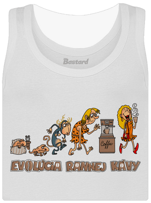 Evolúcia rannej kávy dámske tielko klasické White