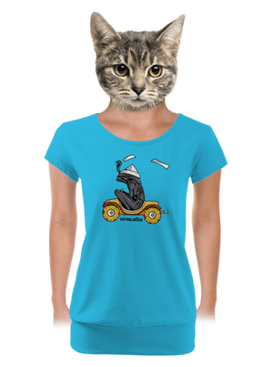 Votrelníček dámske tričko s lemom Blue Atol