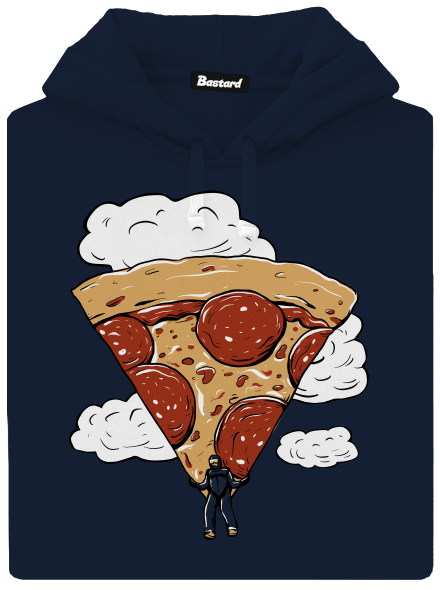 Pizzašutista pánska mikina klokanka Navy