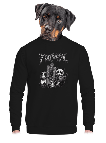 ZOO metal unisex mikina bez kapucne Black