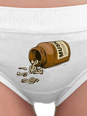 Music Pills dámske nohavičky White