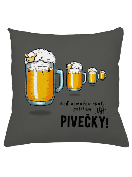 Pivečka vankúš Gray Pol