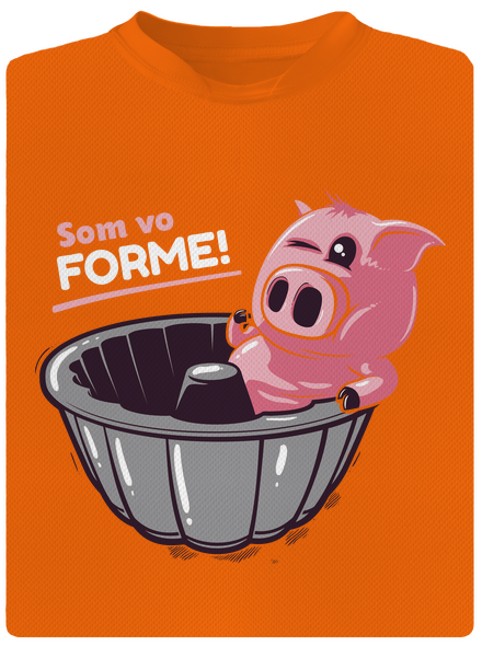 Vo forme pánske športové tričko Neon Orange