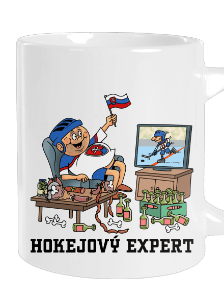 Hokejový expert veľký hrnček White