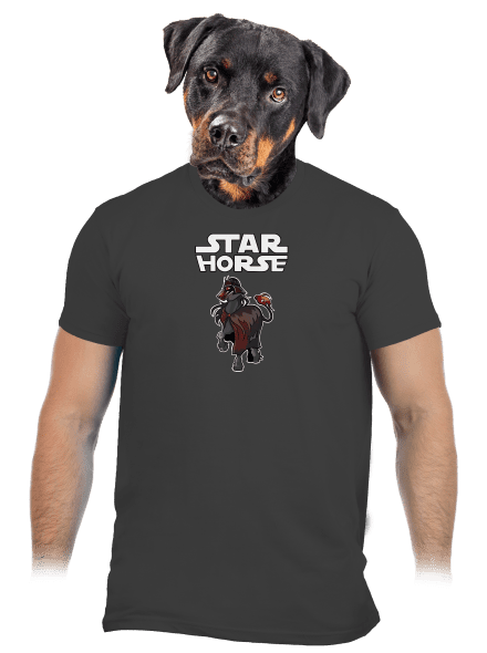 Star horse pánske tričko Dark Grey