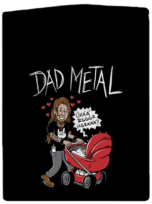 Dad metal pánska mikina na zips Black