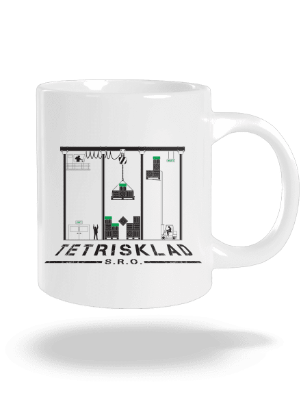 Tetrisklad veľký hrnček White