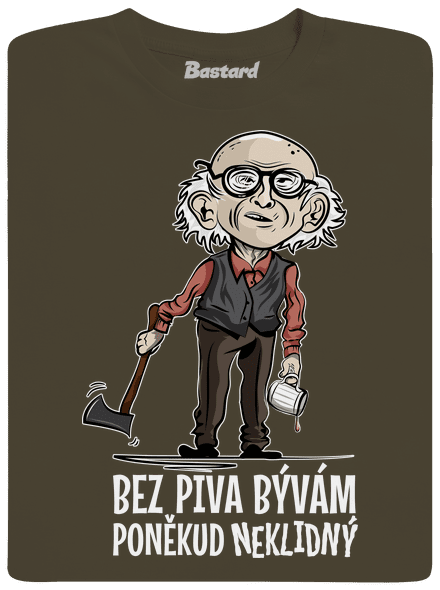 Neklidný bez piva pánske tričko Urban Khaki