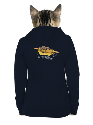 Milujem váľanie dámska mikina na zips Navy Mal