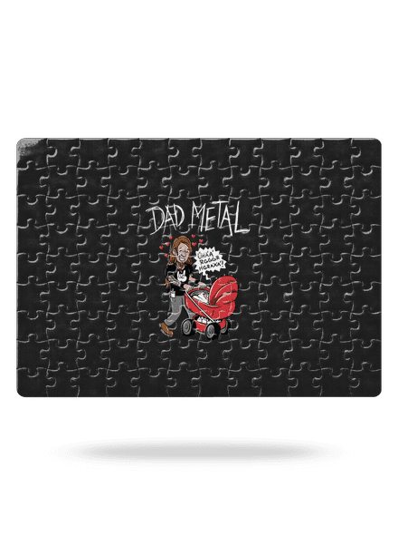 Dad metal puzzle White