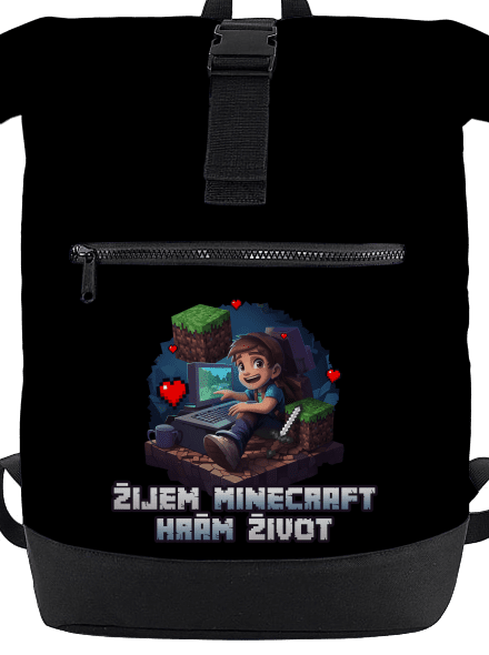 Žijem Minecraft batoh Black