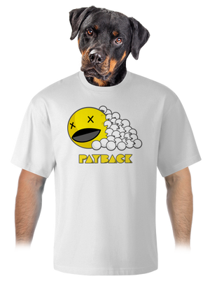 Payback unisex tričko oversized White