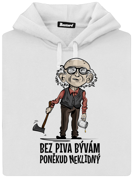 Neklidný bez piva dámska mikina klokanka White