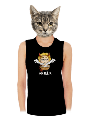 Anjelik dámske tielko voľné Black