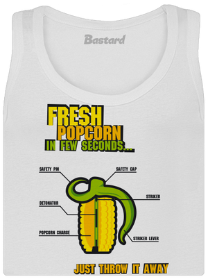 Popcorn grenade dámske tielko klasické White