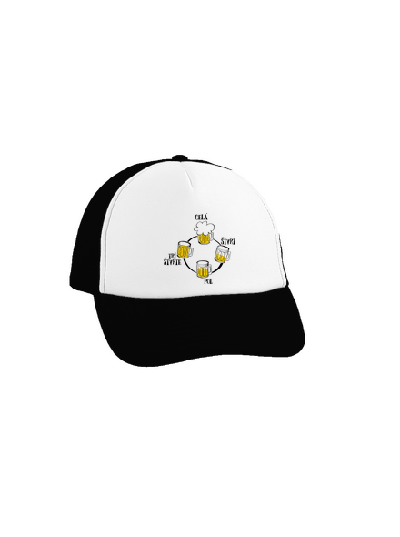 Pivné hodiny šiltovka truckerka Black cap
