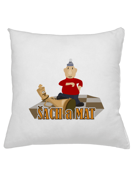 Šach a Mat vankúš White