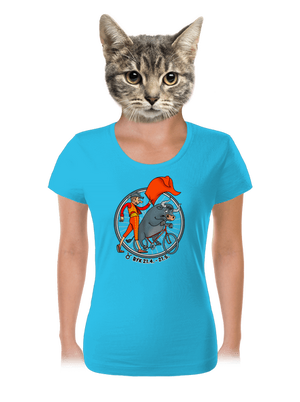 Cyklistický horoskop: Býk dámske tričko Blue Atol