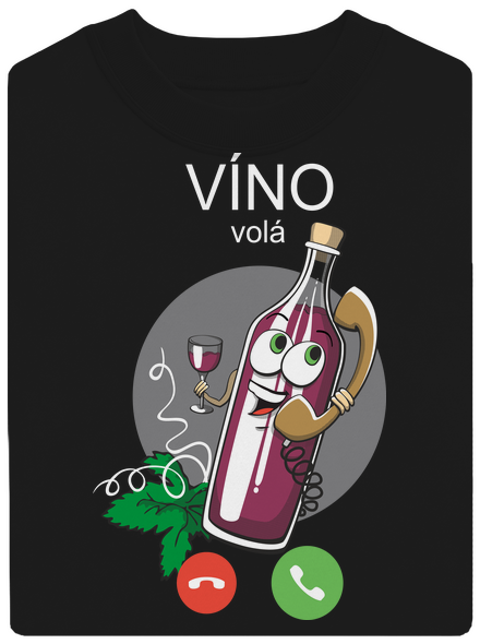 Červené víno volá unisex mikina bez kapucne Black