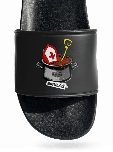 Miguláš šľapky Black