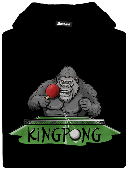 King pong detská mikina klokanka Black