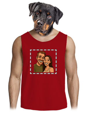 Karikatúra z vlastnej fotky pánske tielko Red