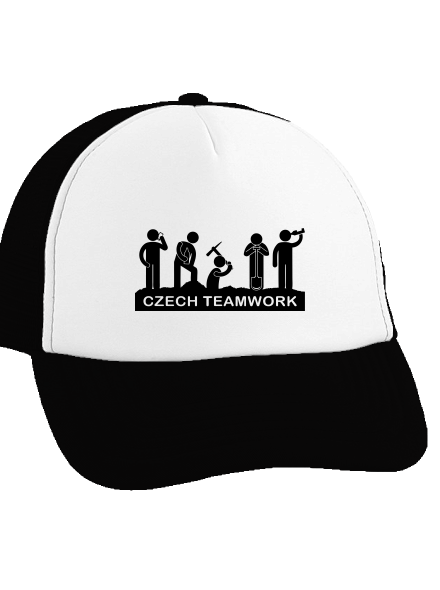 Czech Teamwork šiltovka truckerka Black cap
