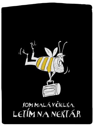 Malá včielka pánska mikina na zips Black