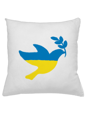 Ukrajina - Holubica obrys vankúš White