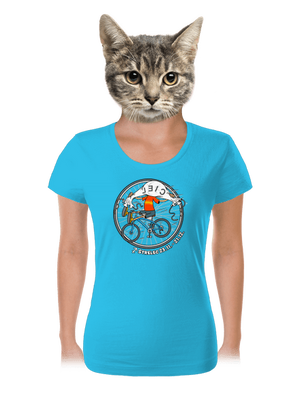 Cyklistický horoskop: Strelec dámske tričko Blue Atol