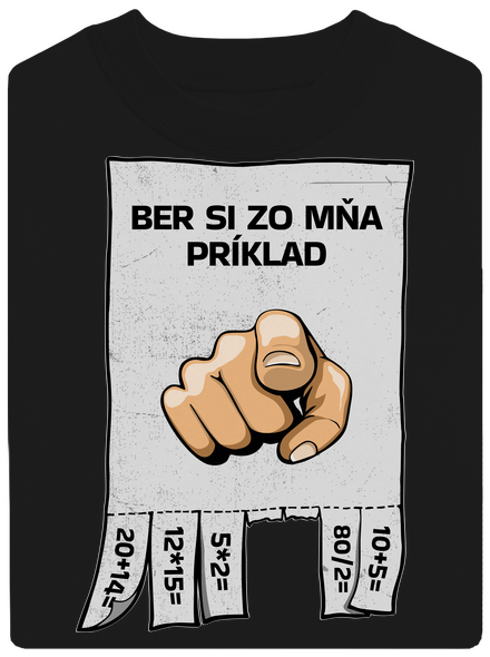 Ber si zo mňa príklad unisex mikina bez kapucne Black