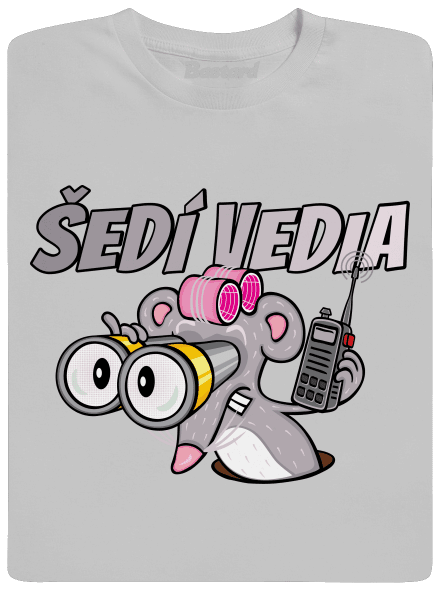 Šedí vedia - myš pánske tričko Pacific Grey