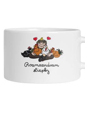 Rozmaznávam sliepky hrnček makronka White