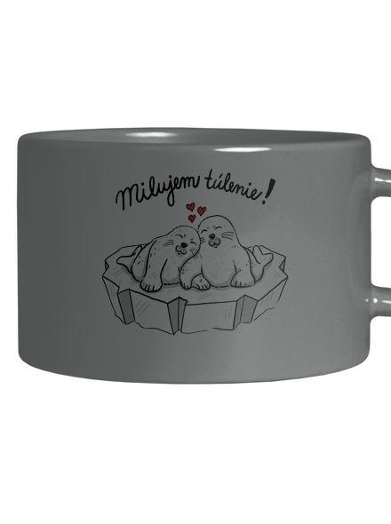 Milujem túlenie hrnček makronka Grey Macaron