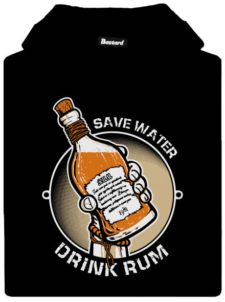 Save water dámska mikina klokanka Black